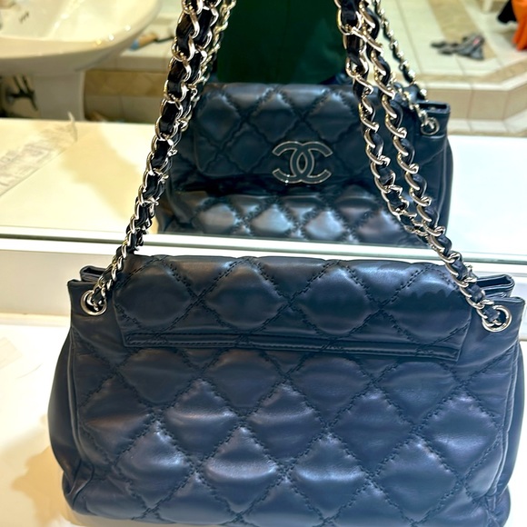 Beautiful Chanel Purse.  Silver accents. Black. - Picture 3 of 6